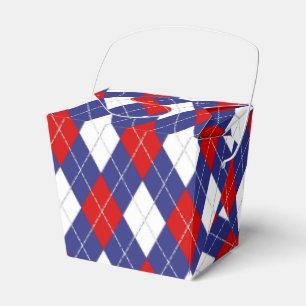 Rot, Weiß, Blau Raute 2-GASTGESCHENK-Box, herausne Geschenkschachtel