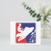 Rot-Weiß-Blau-Schlitten-Zazzle Postkarte (Stehend Vorderseite)