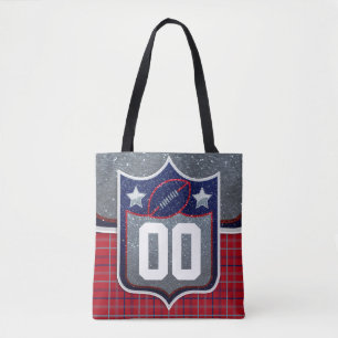 Rot-Weiß-Blau-Schulfußballtrikot Tasche
