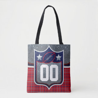 Rot-Weiß-Blau-Schulfußballtrikot Tasche