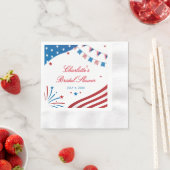 Rot-Weiß-Blau-Sommer-Brautparty Serviette (Beispiel)