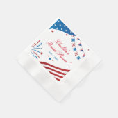 Rot-Weiß-Blau-Sommer-Brautparty Serviette (Ecke)