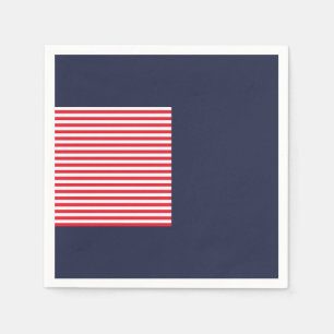 Rot-Weiß-Blau Spaßige Patriotische Feier Serviette