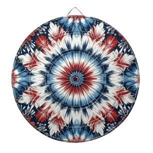 Rot, Weiß & Blau Tie-Dye Dartscheibe
