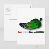 Rot, Weiß, Blau und Grün Postkarte (Vorne/Hinten)