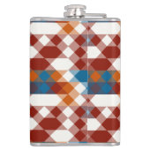 rot weiß blau und orange geometrisch flachmann (Rückseite)