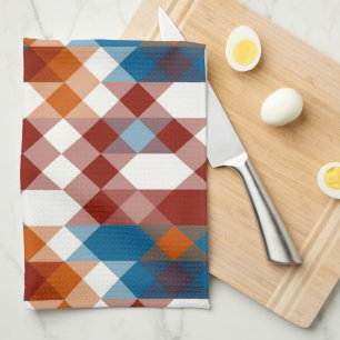 rot weiß blau und orange geometrisch geschirrtuch
