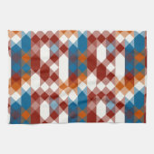 rot weiß blau und orange geometrisch geschirrtuch (Horizontal)