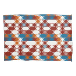 rot weiß blau und orange geometrisch kissenbezug