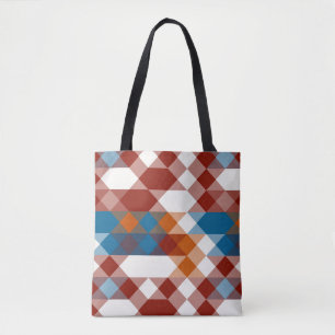 rot weiß blau und orange geometrisch tasche