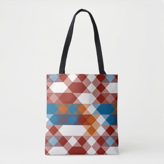 rot weiß blau und orange geometrisch tasche (Vorderseite)