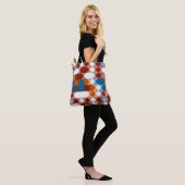 rot weiß blau und orange geometrisch tasche (Am Model)