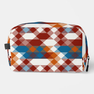 rot weiß blau und orange geometrisch waschbeutel