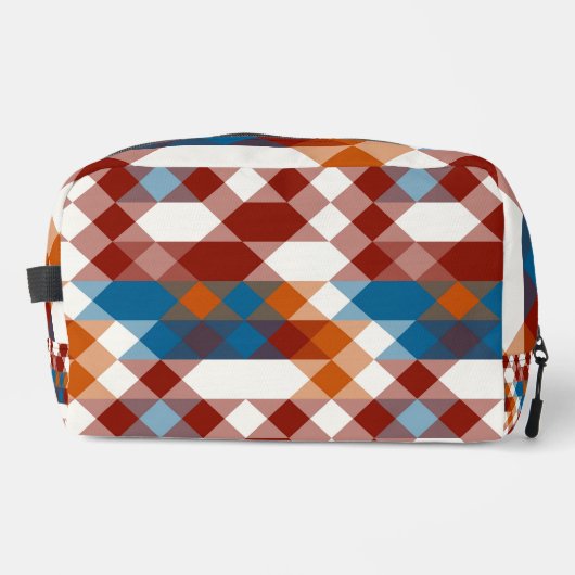 rot weiß blau und orange geometrisch waschbeutel (Vorderseite)