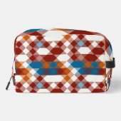 rot weiß blau und orange geometrisch waschbeutel (Rückseite)