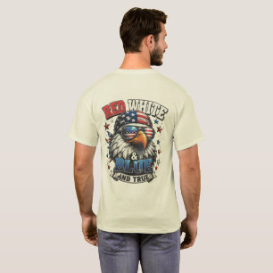 Rot Weiß Blau und Wahres Adler Herren T-Shirt⁠ T-Shirt