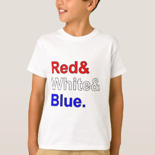 Rot Weiß Blau USA-Flaggenfarben T-Shirt