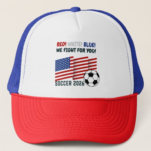 Rot Weiß Blau – USA Fußballfan 2026 Kappe (Vorderseite)