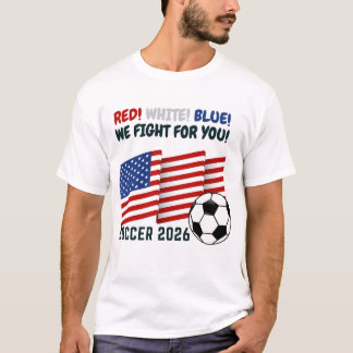 Rot Weiß Blau – USA Fußballfan 2026 T-Shirt