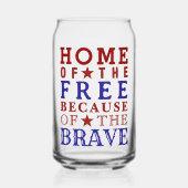 Rot Weiß Blau Vierter Juli Dosenglas (Vorderseite)