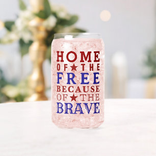 Rot Weiß Blau Vierter Juli Dosenglas