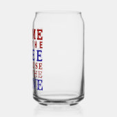 Rot Weiß Blau Vierter Juli Dosenglas (Links)