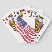 Rot-Weiß-blaue Flag-Design Spielkarten (Rückseite)