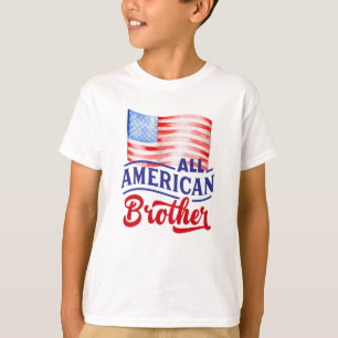 Rot-weiß-blaue Flagge All American Brother T-Shirt