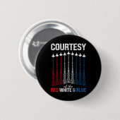 Rot-weiß-blaue Flagge der USA Kampfjets 4. Juli Button (Vorne & Hinten)
