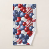 ROT-WEISS-BLAUE-PATRIOTISCHES BADEZIMMER SET (Handtuch)