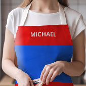 Rot-weiß-blaue Puerto-Ricos-Flagge mit Namen Schürze