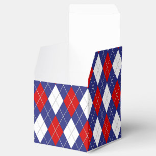 Rot, Weiß, Blaue Raute 2-GASTGESCHENK-Box, Quadrat Geschenkschachtel