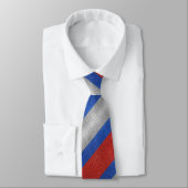 Rot-weiß-blaue Streifen Glitzer Beruflich Krawatte (Gebunden)