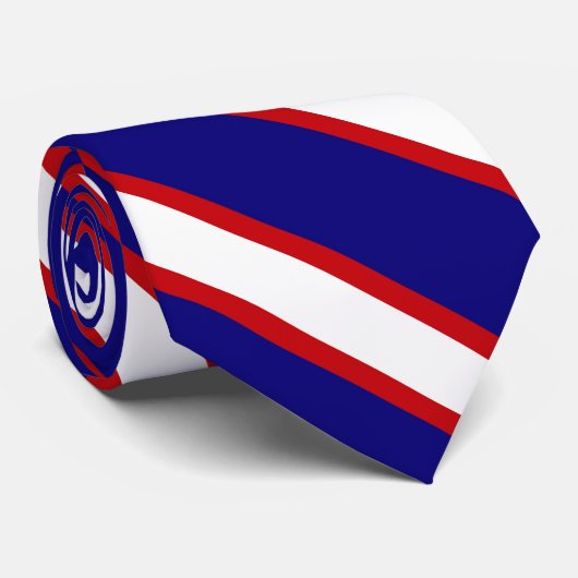 Rot, Weiß, Blaue Streifen Krawatte (Gerollt)