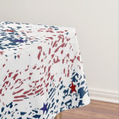 Rot-weiß-blaue Wellen mit Sternen Tischdecke (Beispiel)