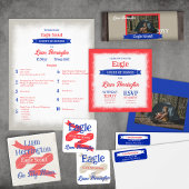Rot-Weiß-Blauer Adler-Ehrenhof-Programm Flyer