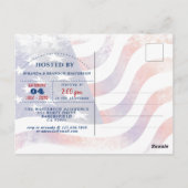 Rot, Weiß, Blauer Onkel Sam 4. Juli Einladung Postkarte (Rückseite)