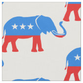 Rot-Weiß-Blauer Republikaner Elefant Patriotic Stoff (Nahaufnahme)