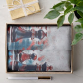 Rot, Weiß, Blauer Schach, König, Königin, Bischof Seidenpapier (Geschenk)