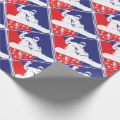 Rot-Weiß-Blauer-Schnee-Boa Geschenkpapier (Ecke)