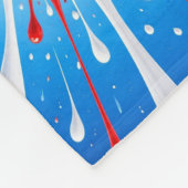 Rot-Weiß-Blauer Spritzdecke Fleecedecke (Ecke)