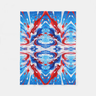 Rot-Weiß-Blauer Spritzdecke Fleecedecke