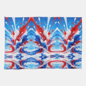 Rot-Weiß-Blauer Spritzdecke Geschirrtuch (Horizontal)