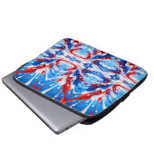 Rot-Weiß-Blauer Spritzdecke Laptopschutzhülle (Vorne Knopf)