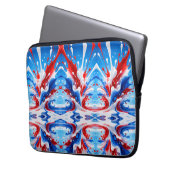 Rot-Weiß-Blauer Spritzdecke Laptopschutzhülle (Vorderseite Links)