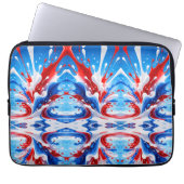 Rot-Weiß-Blauer Spritzdecke Laptopschutzhülle (Vorderseite)