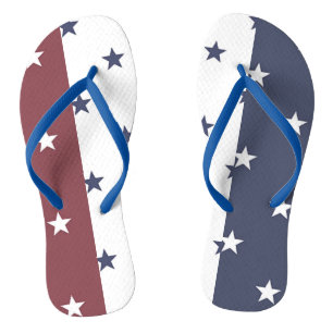 Rot-Weiß-Blauer Streifen Flip Flops Badesandalen