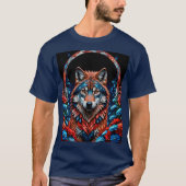 Rot, Weiß, Blauer Wolf T-Shirt (Vorderseite)