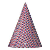 Rot, Weiß, Blue Gingham-PAPER PARTY HATS Partyhütchen (Links)
