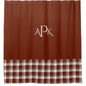 Rot, Weiß, Blue Multi Thread Kariert Duschvorhang (Vorderseite)